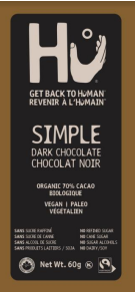 HU SIMPLE ORGANIC DARK CHOCOLATE 
