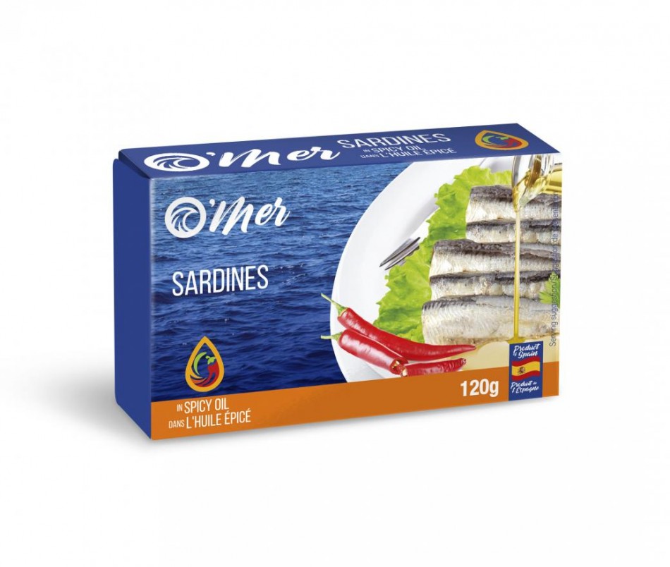 O'MER SARDINES IN SPICY OIL 
