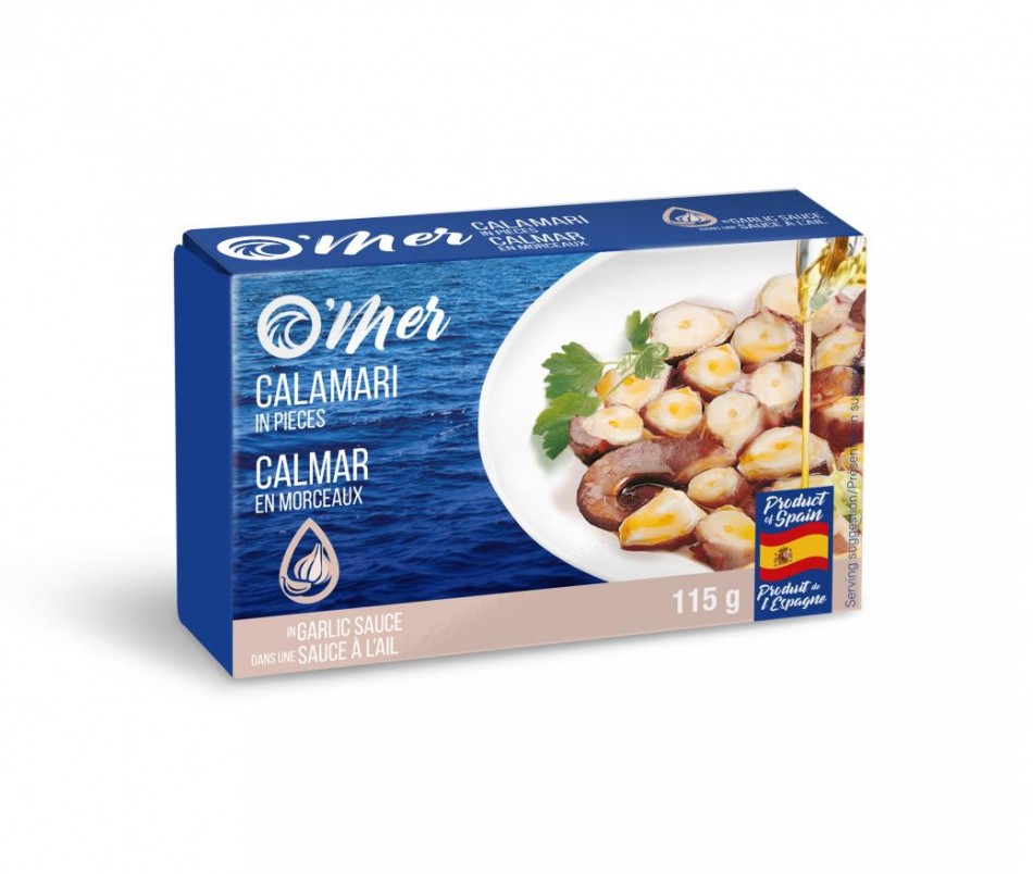O'MER CALAMARI IN PIECES IN GARLIC SAUCE
